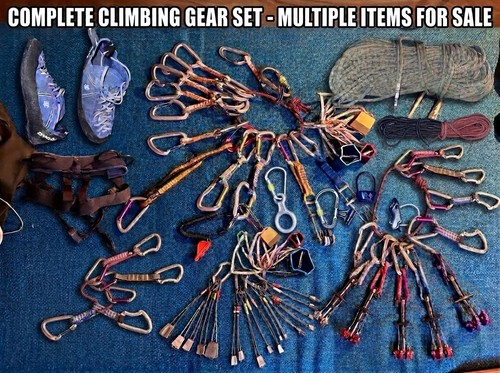 Brand new rock - climbing, rack